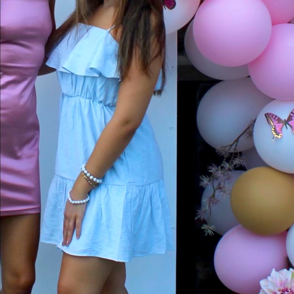 Light blue flowy dress